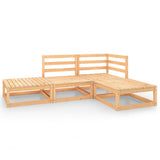 vidaXL 4-delige Loungeset massief grenenhout