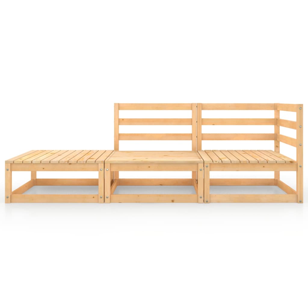 vidaXL 4-delige Loungeset massief grenenhout