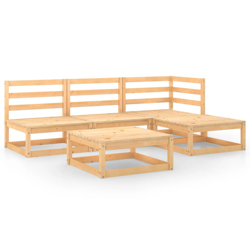vidaXL 5-Piece Lounge Set Solid Pine Wood