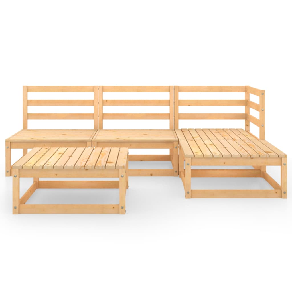 vidaXL 5-Piece Lounge Set Solid Pine Wood