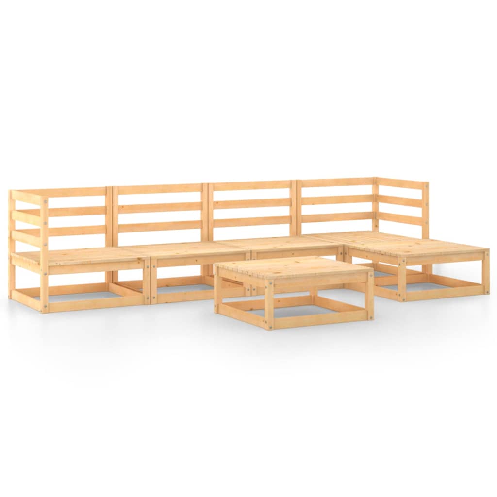 vidaXL 6-Piece Lounge Set Solid Pine Wood