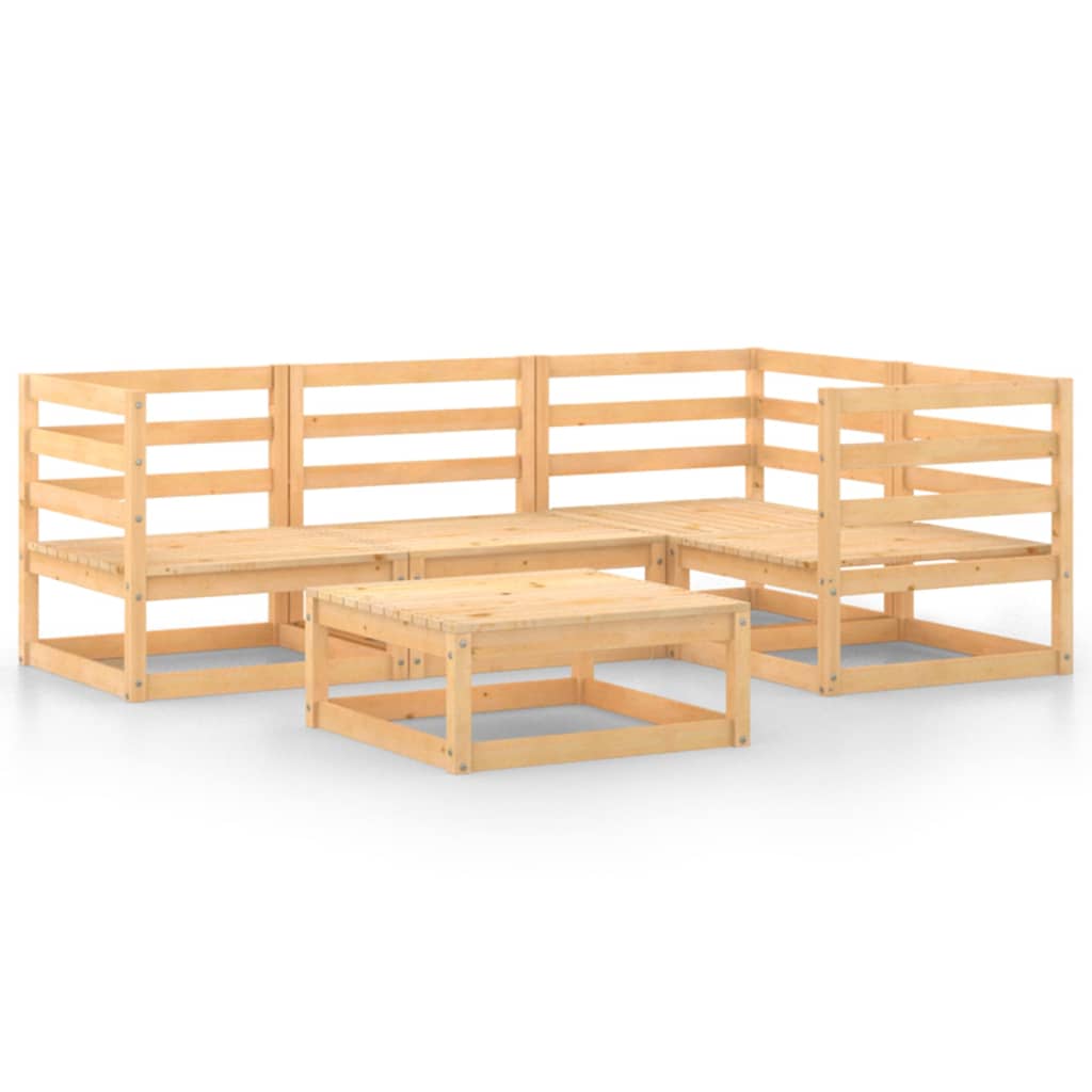 vidaXL 5-Piece Lounge Set Solid Pine Wood