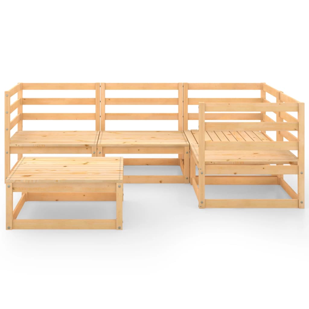 vidaXL 5-Piece Lounge Set Solid Pine Wood
