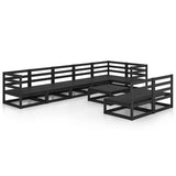 vidaXL 9-piece Lounge Set Solid Pinewood Honey Brown