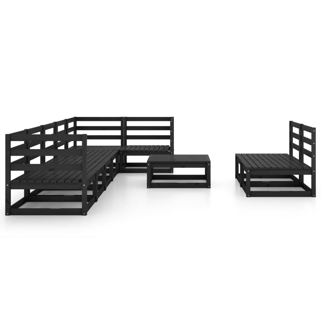vidaXL 9-piece Lounge Set Solid Pinewood Honey Brown