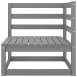 vidaXL 8-Piece Lounge Set Solid Pine Wood Grey