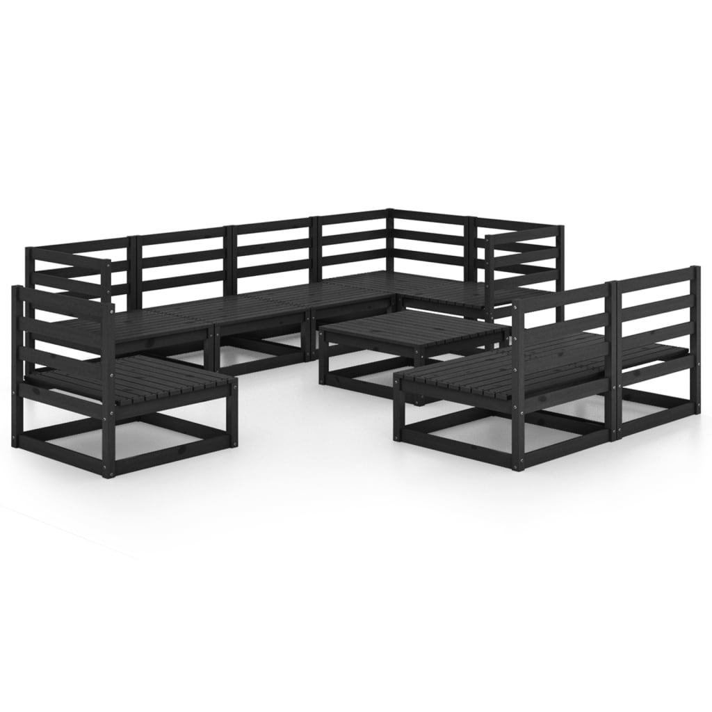vidaXL 9-piece Lounge Set Solid Pinewood Honey Brown