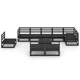 vidaXL 10-Piece Lounge Set Solid Pine Honey Brown