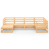 vidaXL 6-delige Loungeset massief grenenhout