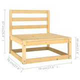 vidaXL 6-delige Loungeset massief grenenhout