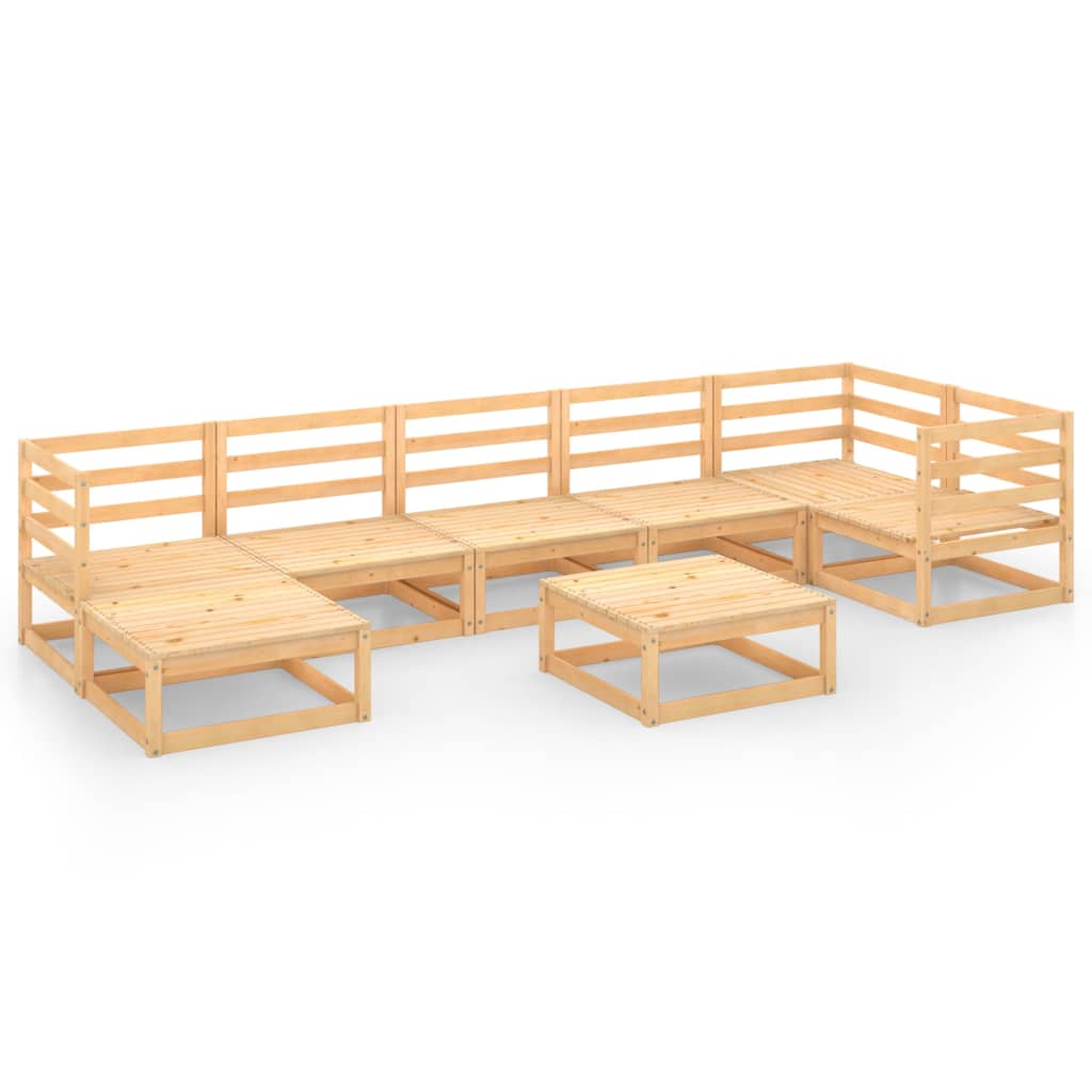 vidaXL 8-Piece Lounge Set Solid Pine Wood