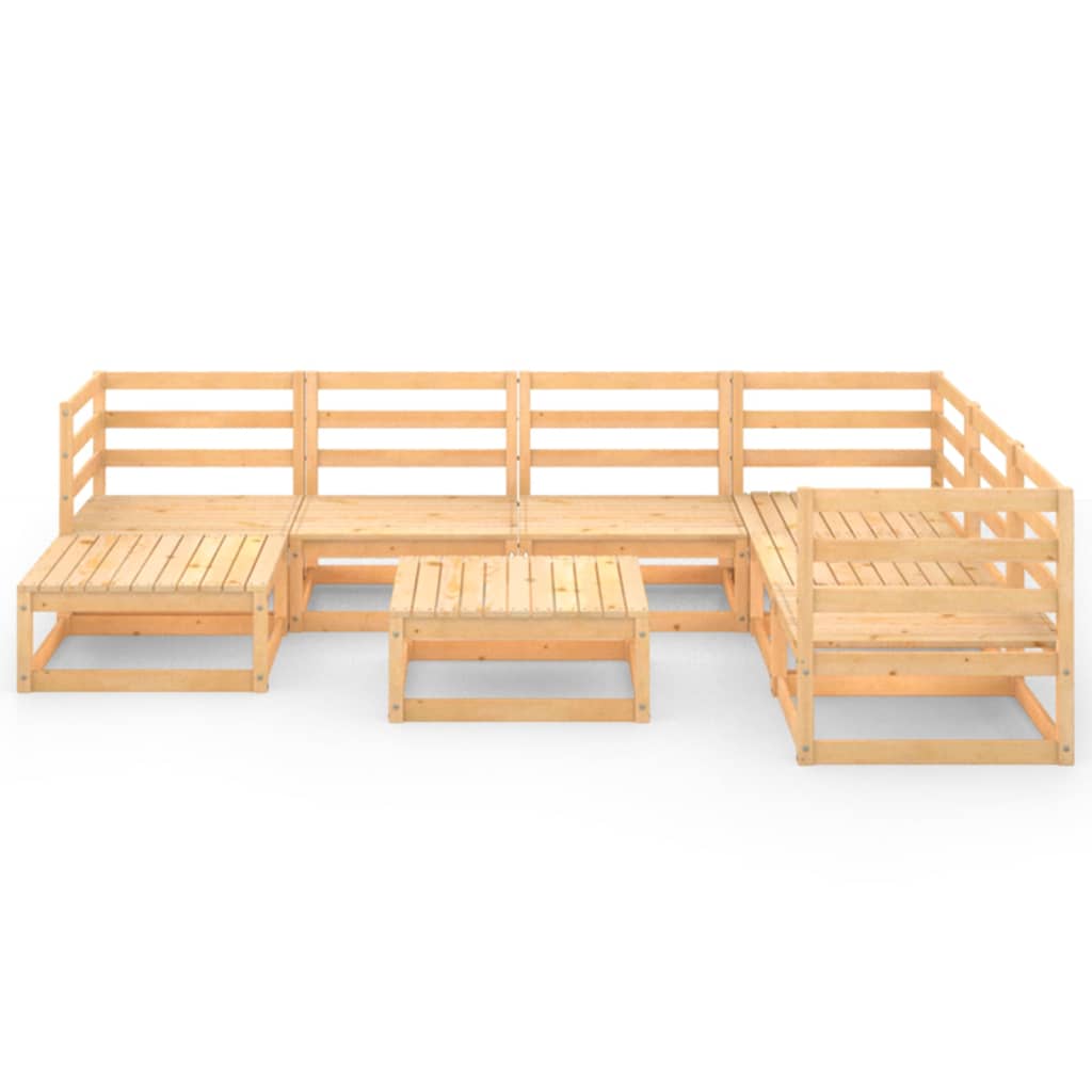 vidaXL 8-Piece Lounge Set Solid Pine Wood