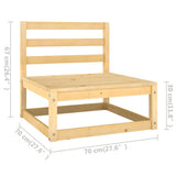 vidaXL 10-delige Loungeset massief grenenhout