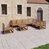 vidaXL 8-Piece Lounge Set Solid Pine Wood Honey Brown
