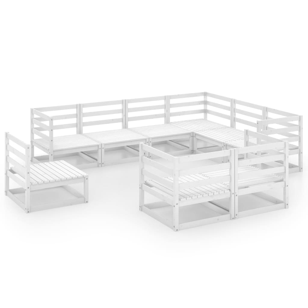 vidaXL 9-piece Lounge Set Solid Pine Wood