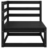 vidaXL 11-Piece Solid Pine Wood Garden Lounge Set Black