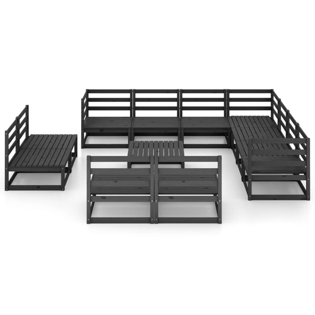 vidaXL 12-Piece Lounge Set Solid Pine Honey Brown