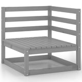 vidaXL 11-Piece Solid Pinewood Lounge Set Grey