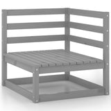 vidaXL 12-Piece Lounge Set Solid Pinewood Grey