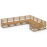 vidaXL 9-piece Lounge Set Solid Pine Wood