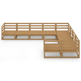 vidaXL 9-piece Lounge Set Solid Pine Wood
