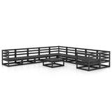 vidaXL 11-Piece Solid Pine Wood Lounge Set