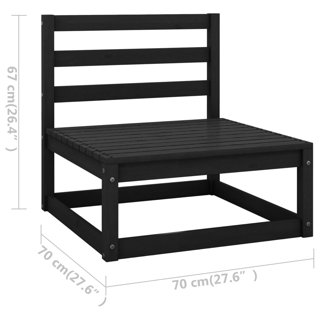 vidaXL 11-Piece Solid Pine Wood Lounge Set