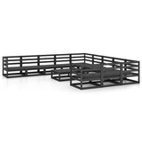 vidaXL 12-piece Solid Pinewood Lounge Set