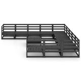 vidaXL 12-piece Solid Pinewood Lounge Set