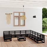 vidaXL 12-piece Solid Pinewood Lounge Set