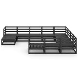 vidaXL 11-delige Loungeset massief grenenhout