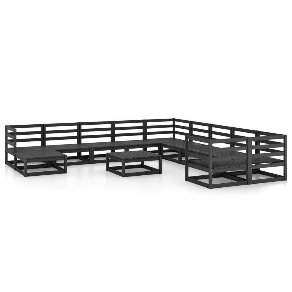 vidaXL 12-delige Loungeset massief grenenhout