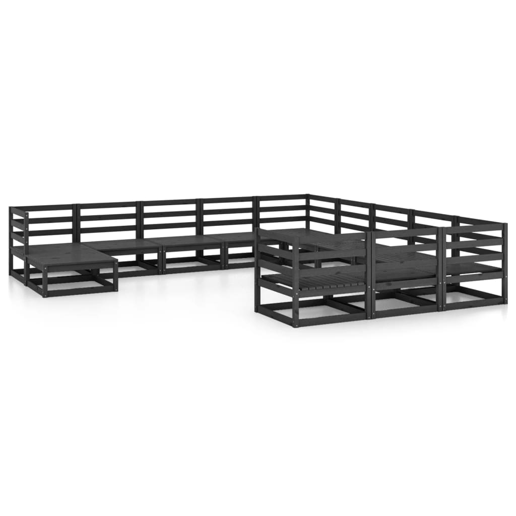 vidaXL 12-delige Loungeset massief grenenhout