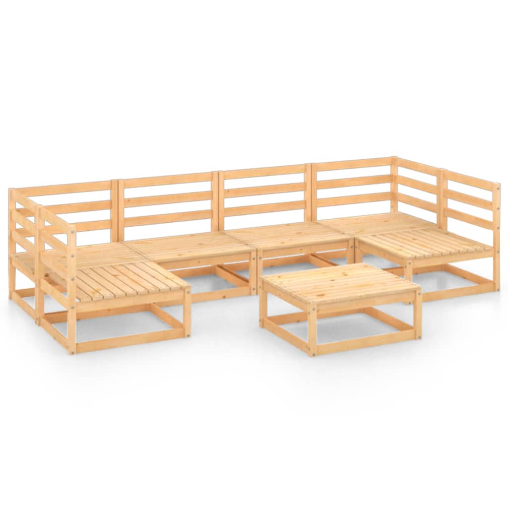 vidaXL 7-delige Loungeset massief grenenhout