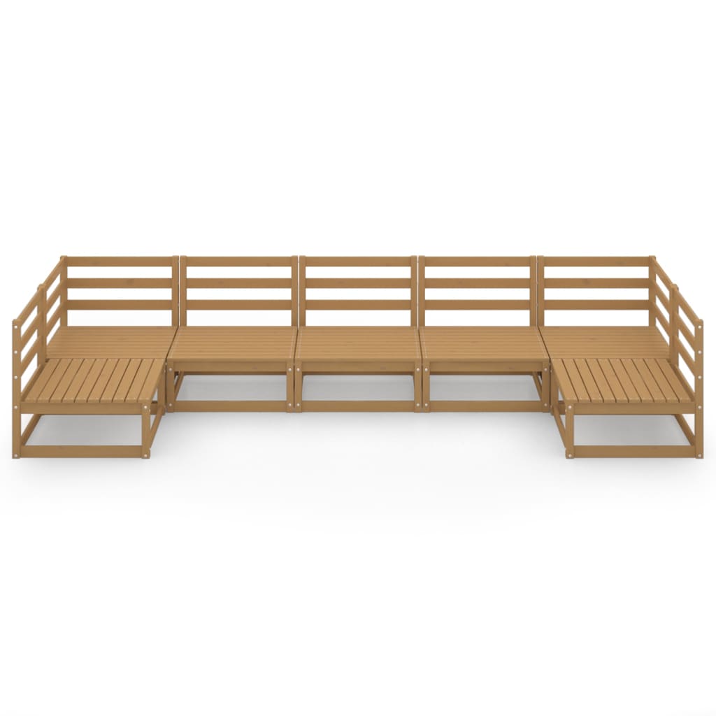vidaXL 7-Piece Lounge Set Solid Pine Wood