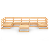 vidaXL 8-Piece Lounge Set Solid Pine Wood