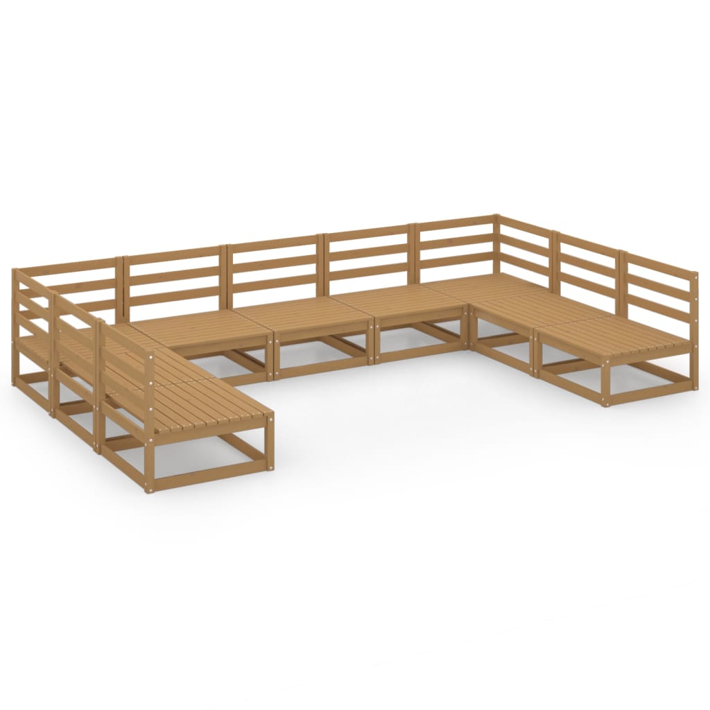 vidaXL 9-piece Lounge Set Solid Pine Wood