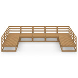 vidaXL 9-piece Lounge Set Solid Pine Wood