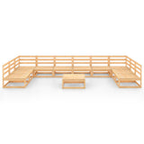 vidaXL 11-delige Loungeset massief grenenhout