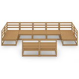 vidaXL 9-piece Lounge Set Solid Pine Wood