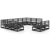 vidaXL 11-Piece Solid Pinewood Lounge Set