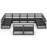 vidaXL 11-Piece Solid Pinewood Lounge Set