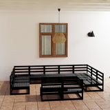 vidaXL 11-Piece Solid Pinewood Lounge Set