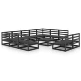 vidaXL 12-piece Solid Pinewood Lounge Set