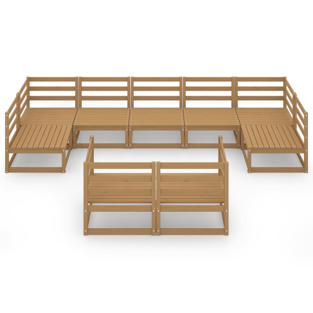 vidaXL 9-piece Lounge Set Solid Pine Wood
