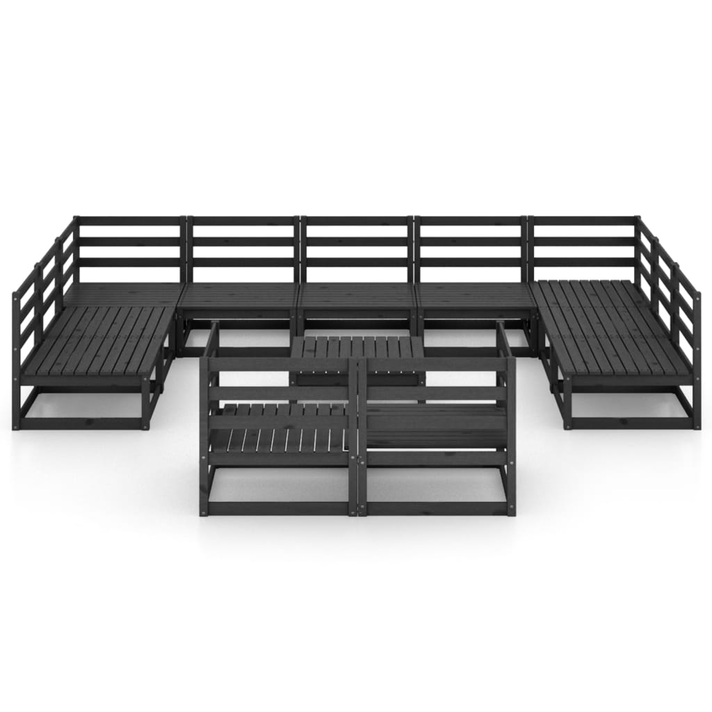 vidaXL 12-piece Solid Pinewood Lounge Set