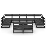 vidaXL 12-piece Solid Pinewood Lounge Set