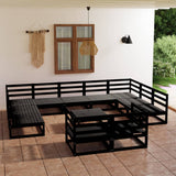 vidaXL 12-piece Solid Pinewood Lounge Set
