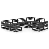 vidaXL 13-piece Lounge Set Solid Pinewood