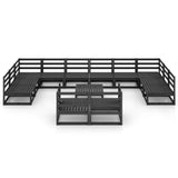 vidaXL 13-piece Lounge Set Solid Pinewood
